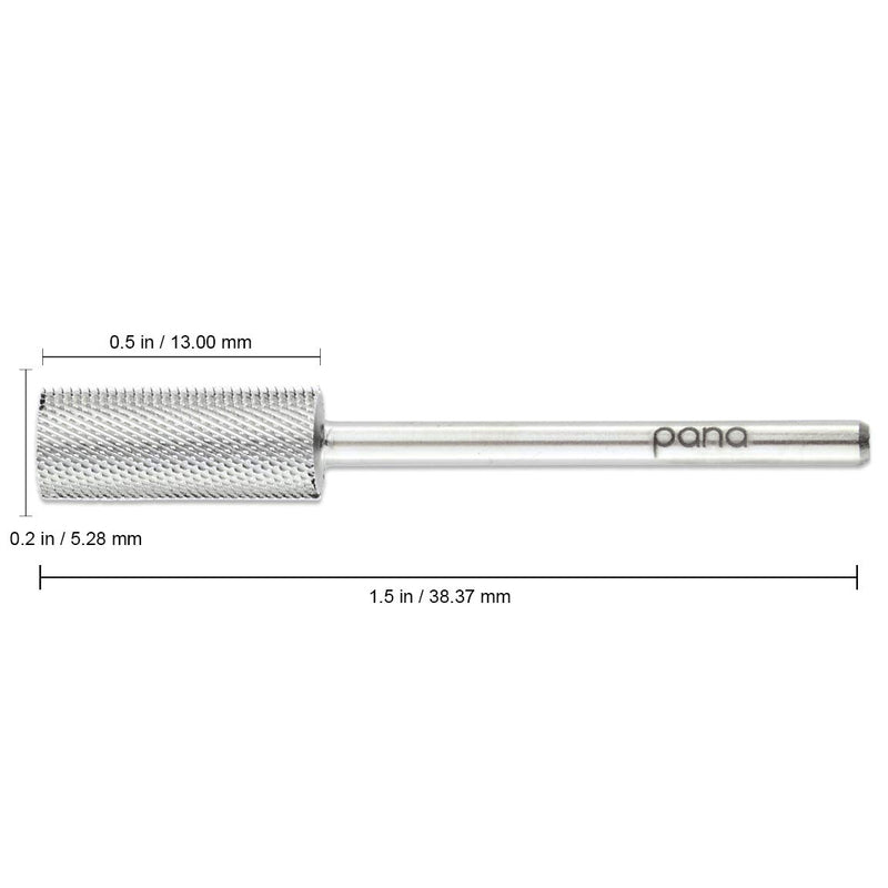 [Australia] - PANA Professional 3/32" Shank Size - Flat Top Small Barrel Silver Carbide Bit Extra Fine Girt - Nail Drill Bit for Dremel Machine 