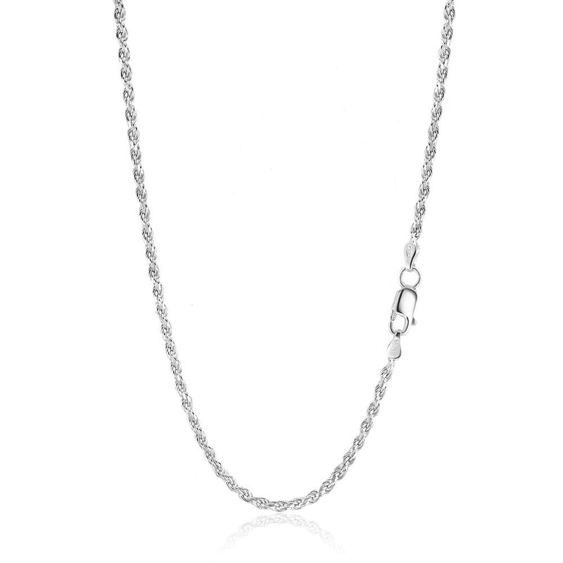 [Australia] - H & I Jewelers Sterling Silver 925 Italy Diamond Cut Rope Chain 1.2MM - 2.5MM 16" - 24" 1.2MM- 24" 