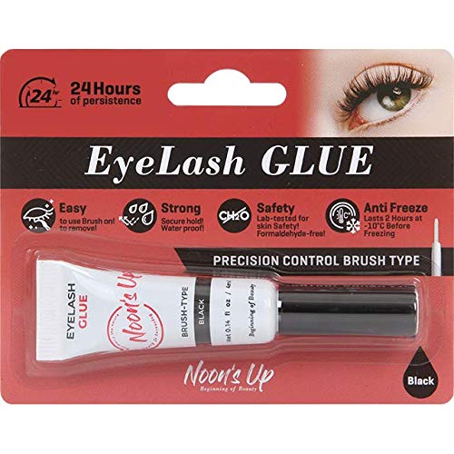 [Australia] - NOON’S UP Eyelash Glue Black 0.14 fl oz 4ml - Eyelash Glue lash Glue Eyelash Adhesive Strip lash Glue Eyelashes Glue ceramide Waterproof Water Resistant 