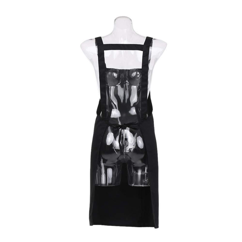 [Australia] - Hairdresser Apron Anself Professional Stylist Apron Waterproof Hairdressing Coloring Shampoo Haircuts Cloth Wrap Hair Salon Tool (Black) Black 