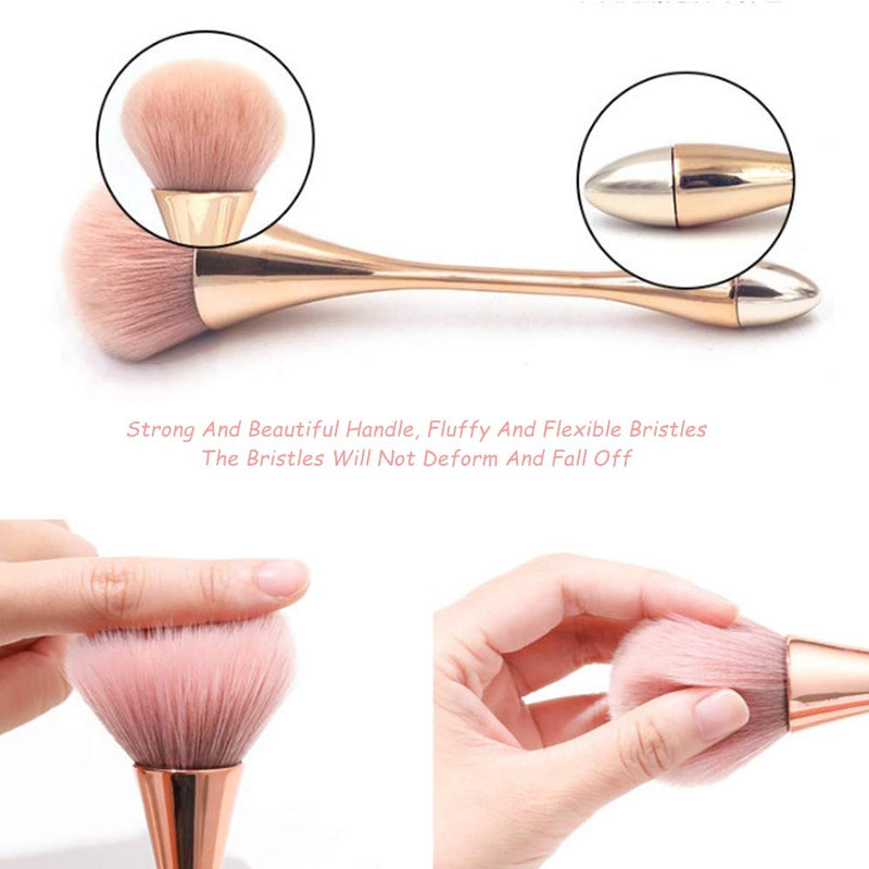 [Australia] - Kabuki Large Powder Brush Multi Purpose Makeup Brushes fluffy Soft Comfortable Loose Blush Foundation Face Makeup Brush For Powder Liquid Cream Buffing Stippling Makeup Tools 1Pcs(big) Rose gold 