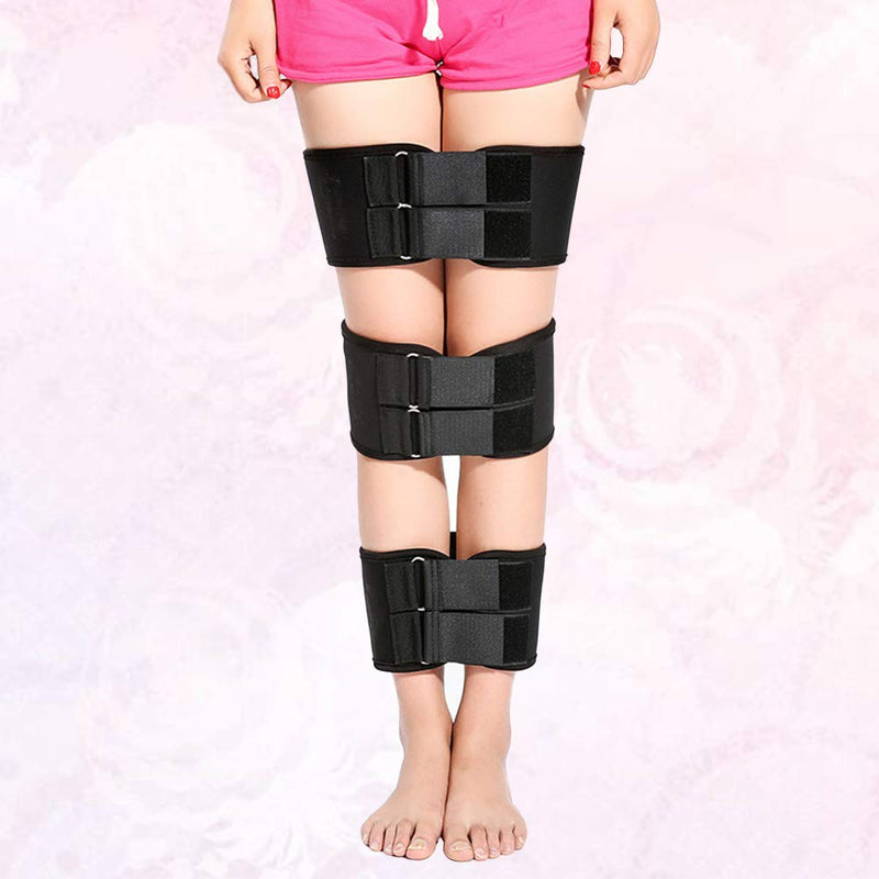 [Australia] - Healifty Legs Posture Corrector Belt Bow-Legged Correction Bandage Belt for O- Type X-Type Legs 3pcs (Black) 