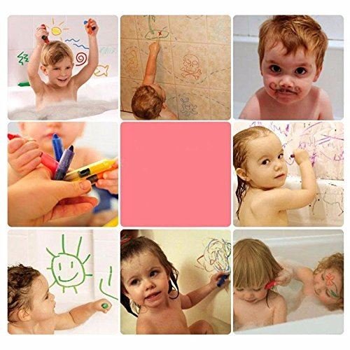 [Australia] - Pack of 6 Baby Bath Crayons 9 x 1.5 cm for Fun in Bath - Non Toxic Bath Toy Age Suitability 3 Years+ 