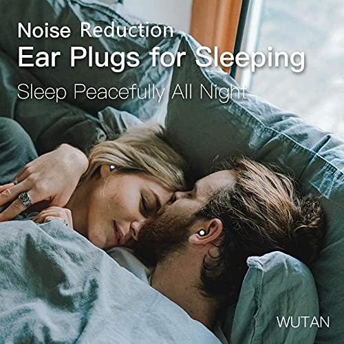 [Australia] - WUTAN Ear Plugs for Sleeping Noise Reduction Ear Plugs 2 Pairs Comfortable Silicone Ear Plug Sound Blocking Earplugs for Sleep Snoring Swimming Concert Musician Construction Shooting Black 