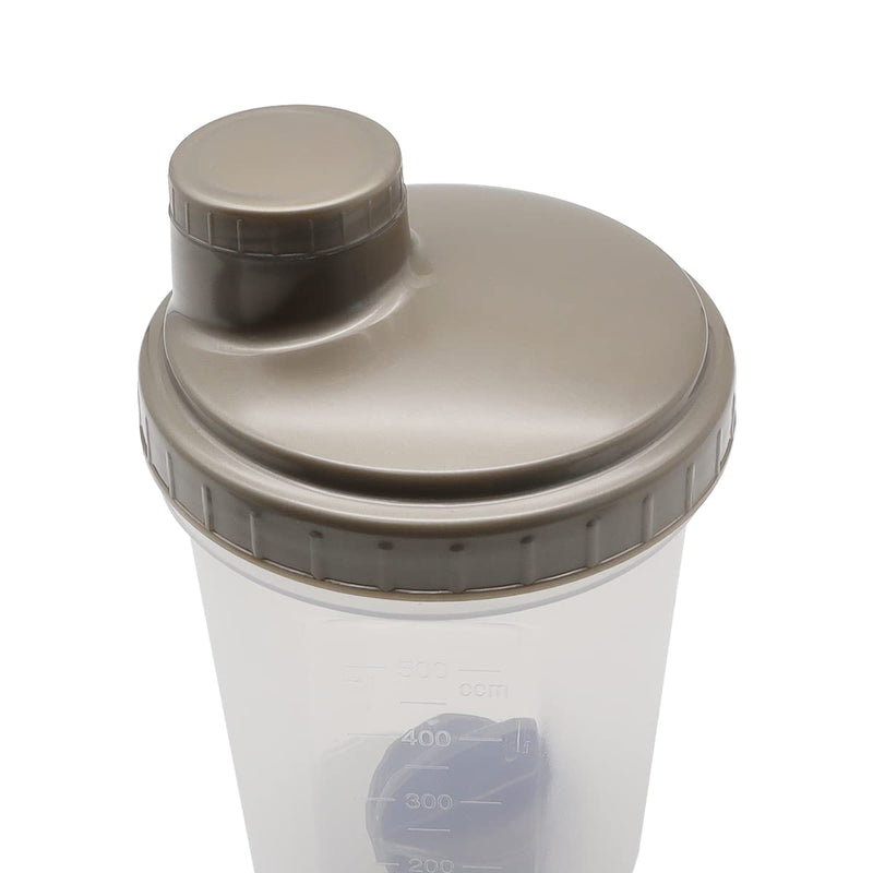 [Australia] - NUPO® Fitness Shaker Protein Shake [500 ml - Transparent] - Premium Mixing Function with Mixing Ball & BPA Free - Protein Shaker - Protein Shake Shaker - Whey Shaker - Shaker Bottle - Gym Shaker 