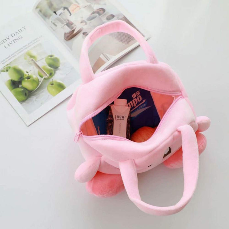 [Australia] - JoeRita Pink Plush Bag Makeup Organizer Purse Storage Bags Star Tote Collection Package Christmas Decor (PINK) 