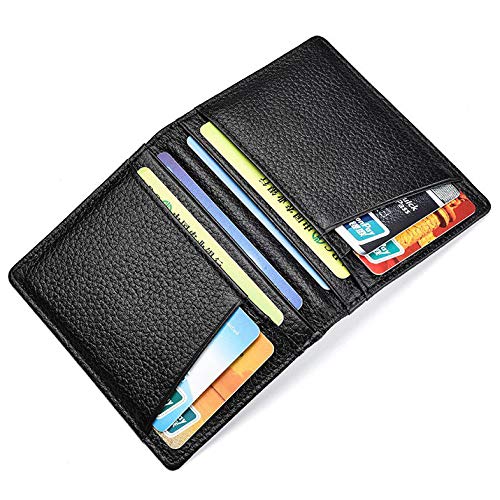 [Australia] - Minimalist Front Pocket Wallet - Leather Slim Bifold Wallet for Men Women 