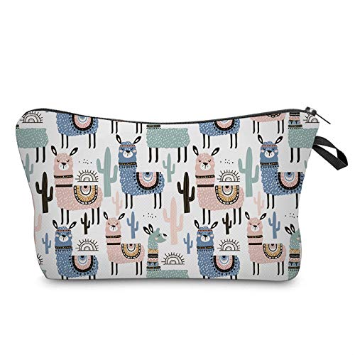 [Australia] - Cosmetic Bag for Women, Roomy Makeup Bags Travel Waterproof Toiletry Bag, Llamas Liamas 