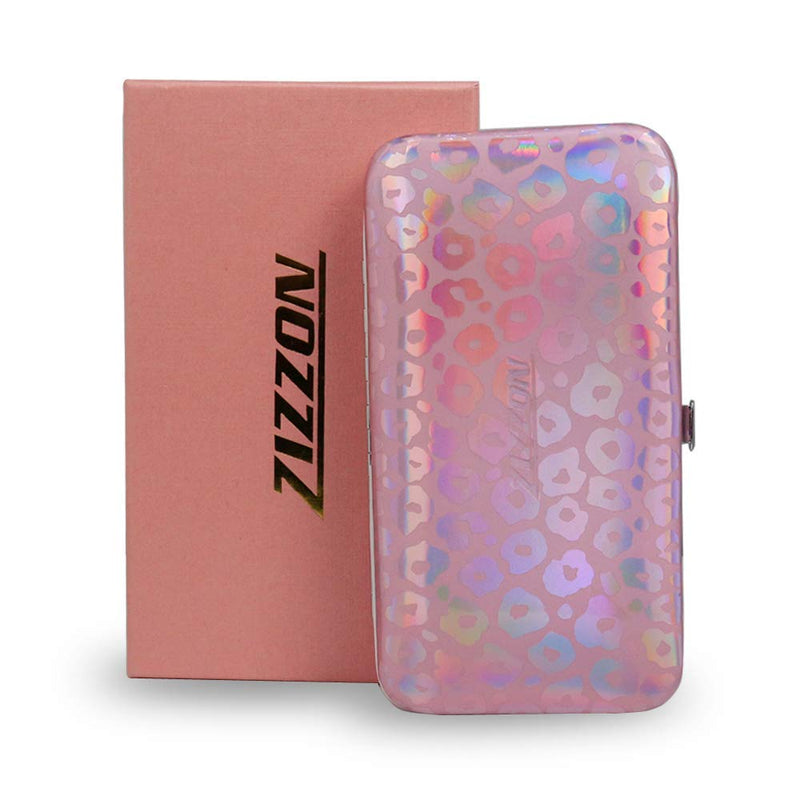 [Australia] - ZIZZON Nail Clippers Kit Manicure Pedicure set with Holographic Case(Pink) Pink 