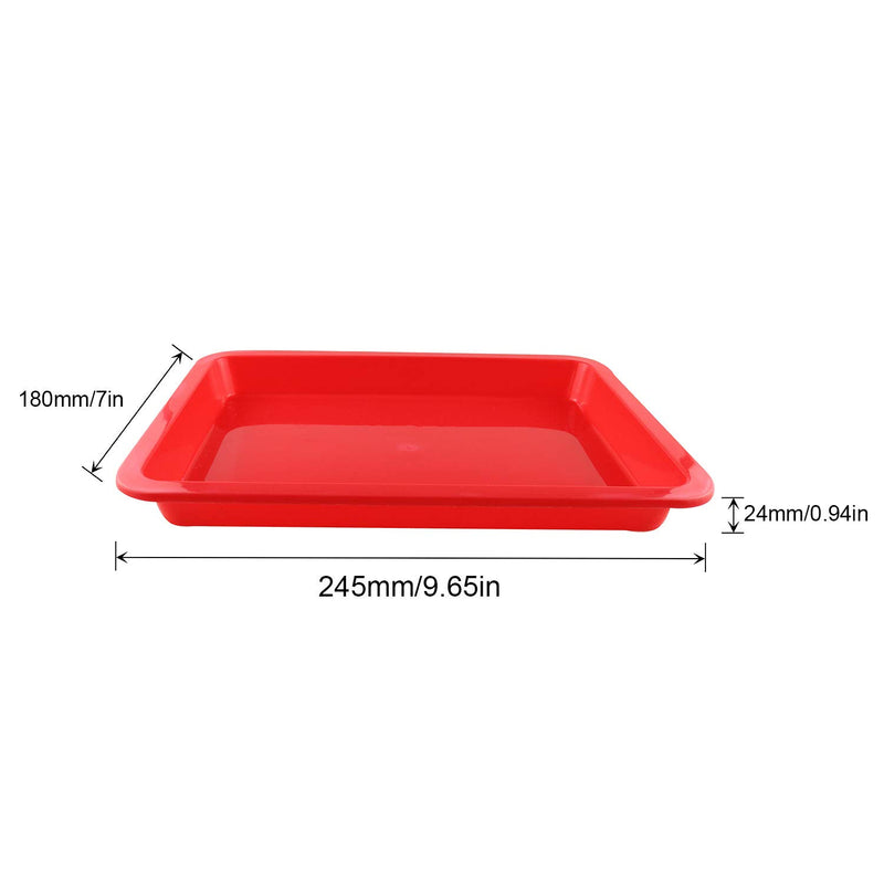 [Australia] - JCBIZ 4pcs 4 Colors Rectangular Tray Floating Painting Operation Panel Crafts Organizer Tray for DIY Projects and Scientific Experiments in Kindergartens, Home, Schools and Universities 