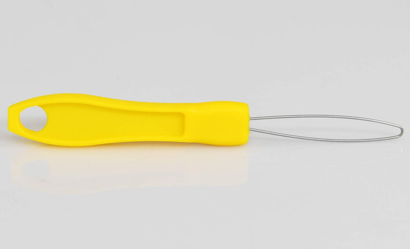 [Australia] - HOME-X Button Hook Helper, Assistance Tool for The Elderly, One-Hand Button Tool- Yellow- 6” L x ¾” W 