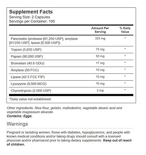 [Australia] - Vitacost Synergy Mega Digestive Enzymes with Pancreatin 10X -- 200 Capsules 