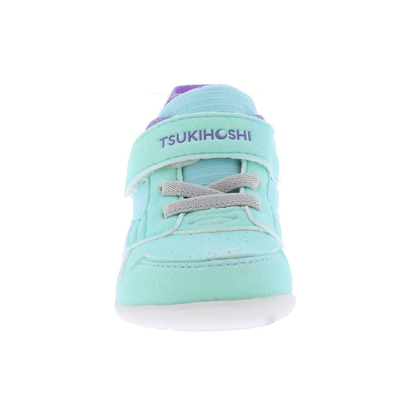 [Australia] - TSUKIHOSHI 2510 Racer Strap-Closure Machine-Washable Baby Sneaker Shoe with Wide Toe Box and Slip-Resistant, Non-Marking Outsole - for Infants and Toddlers, Ages 0-4 3.5 Infant Mint/Lavender 