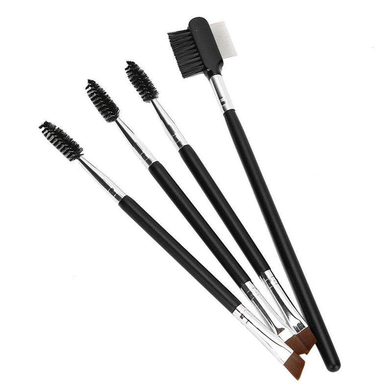 [Australia] - 4Pcs Professional Soft Hair Cosmetic Double Head Eyebrow Brush Eyelashes Comb Makeup Tool 