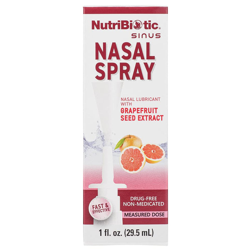 [Australia] - NutriBiotic Nasal Spray 1 Fl Oz | Nasal Lubricant with Grapefruit Seed Extract & Sodium Chloride | Help Flush Irritants from Nasal Passages | Convenient Measured Dose Pump | Drug-Free & Non-Medicated 