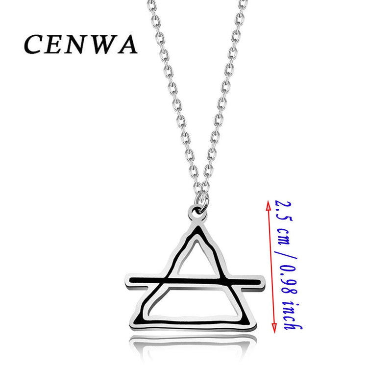 [Australia] - CENWA Alchemical Necklace Alchemy Jewelry Element Symbols Planetary Alchemical Symbols Transmutation Signs Occult Alchemy Fire Earth Water Air Symbol 