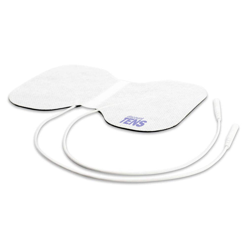 [Australia] - TENS Electrodes, 2 Premium Quality 4 inch x 6 inch Hourglass Self Adhesive Electrodes for TENS Units, Wired Butterfly TENS Unit Electrodes, Discount TENS Brand 
