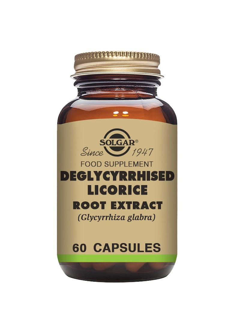 [Australia] - Solgar Deglycyrrhised Licorice Root Extract Vegetable Capsules - Pack of 60 - Botanical Extract - Antioxidant and Anti-Inflammatory Properties - Vegan and Gluten Free 