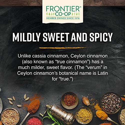 [Australia] - Frontier Co-op Ceylon Cinnamon Powder, 1 Pound Bulk Bag, Certified Organic, Fair Trade Certified, Kosher, Non-irradiated, Sustainably Grown | Cinnamomum verum J. Presl 1 Pound (Pack of 1) 