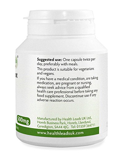 [Australia] - Natural Ginger Root Powdered 500mg x 90 Capsules, No GMO, No Fillers or Magnesium Stearate, for Vegans and Vegetarians, Made in Wales by Health Leads .Working With Nature 