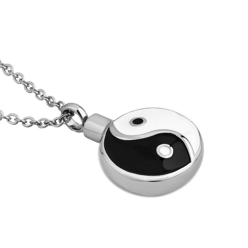 [Australia] - Sug Jasmin Tai Chi Yin Yang Cremation Urn Necklace for Ahses Holder Pendant Memorial Jewelry with Fill Kit 