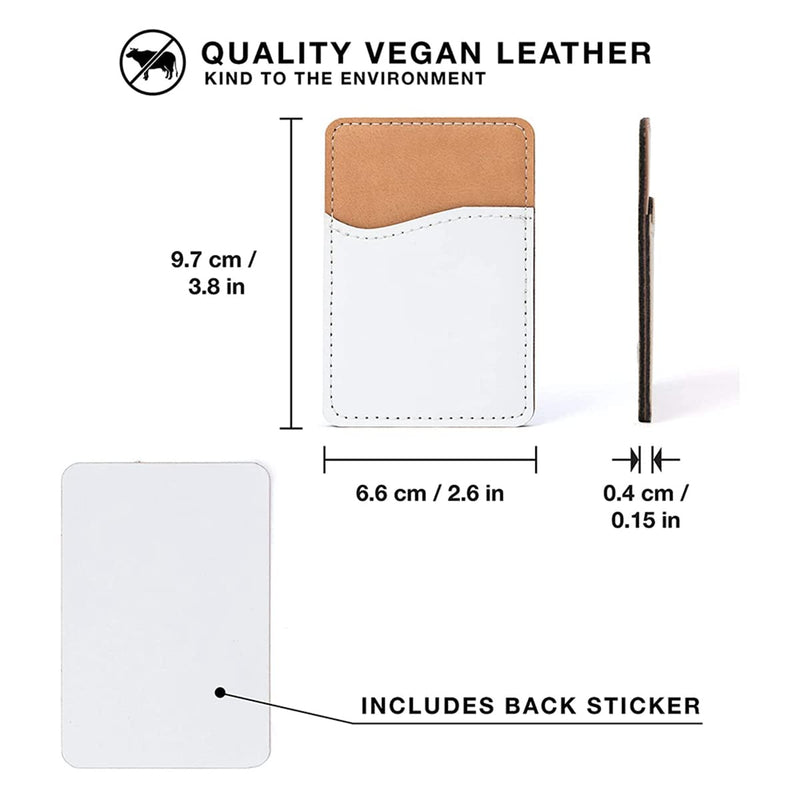 [Australia] - Jiaminye 10Pcs Sublimation Blanks Phone Wallet - PU Leather Card Holder for Back of Phone Stick on Android DIY Blanks 