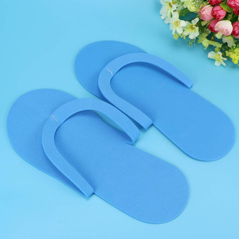 [Australia] - Hysagtek 12 Pairs Disposable Slippers Shower Sand Pedicure Beach Light Weight Foam Flip Flops, Sandals Random Color 