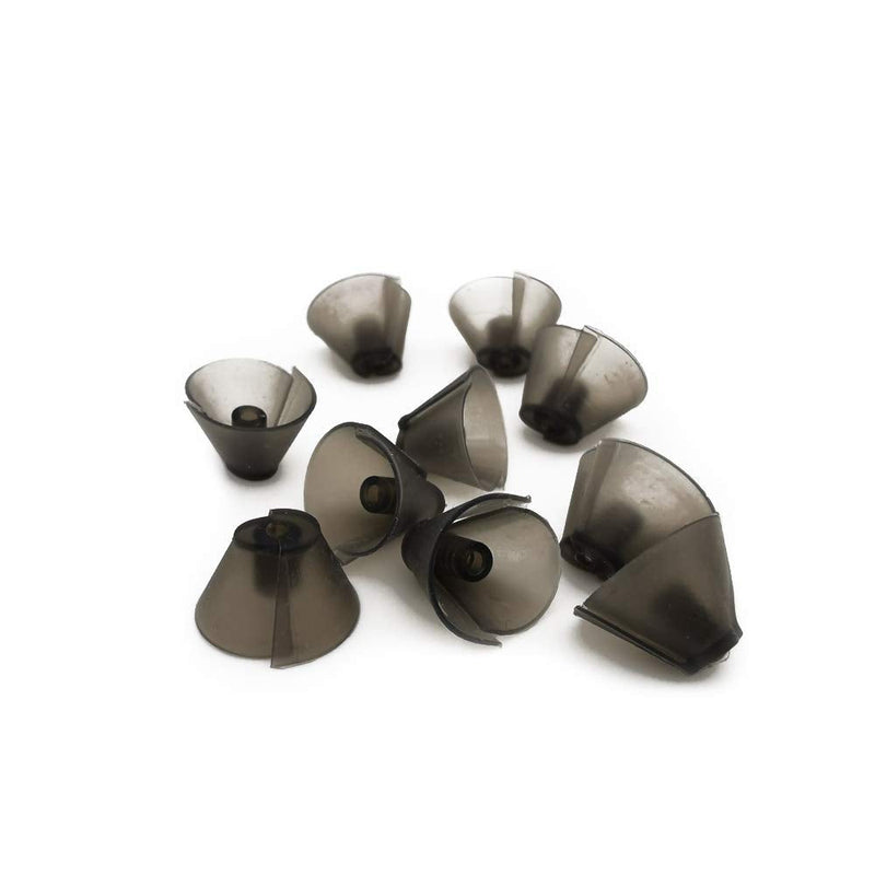 [Australia] - GN Resound Sure Fit Hearing Aid Standard Receiver Tulip Domes Dark Gray Split Ear Rub Piece Comfortable BTE Hearing Amplifier PSAP Kit Ear Tips Invisible, Perfect for Open Air (Open fit) (10 pcs) 10 Count (Pack of 1) 