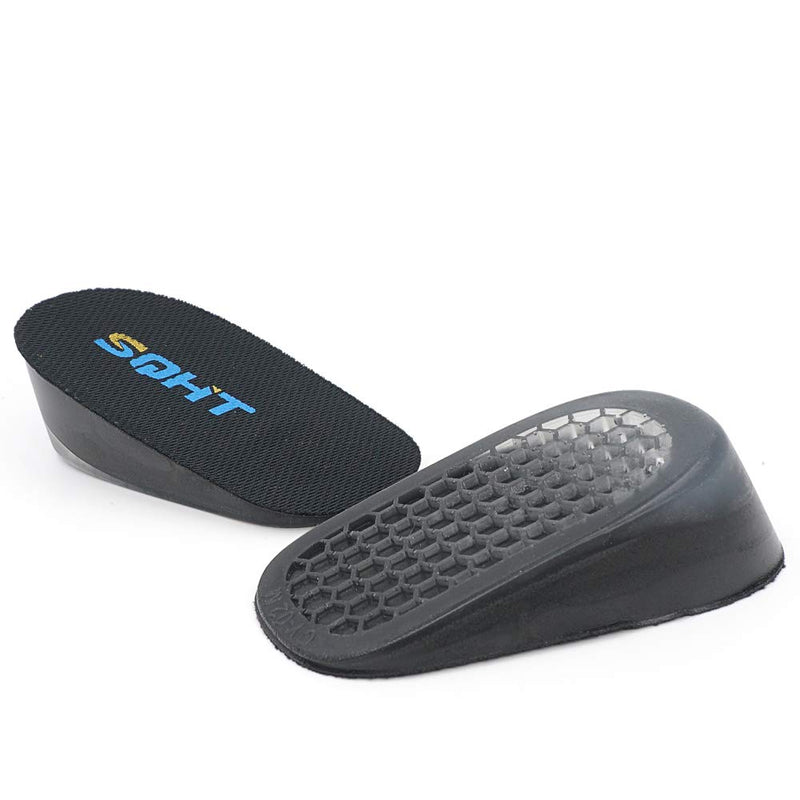 [Australia] - SQHT's Height Increase Insoles - Gel Shoe Heel Lift Inserts & Pads, Achilles Tendon Cushion Cups for Men and Women (Large (1.4" Height)) Black Large-1.4 Inch (Pack of 2) 