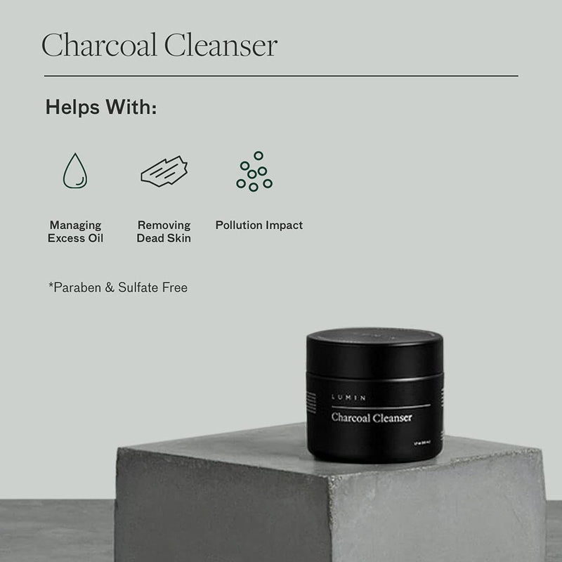 [Australia] - The Classic Maintenance Collection for Men (Oily Skin): Cleanse, Hydrate, and Renew Skin - Includes Moisturizing Balm, Exfoliating Rub, and Charcoal Cleanser - Achieve Your Best Look with Lumin 1-Pack 