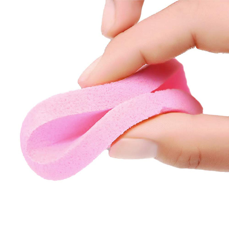 [Australia] - Facial Sponge Compressed,60 Pcs PVA Professional Makeup Removal Wash Round Face Sponge Pads Exfoliating Cleansing for Women,Pink 60 Pcs Pink 