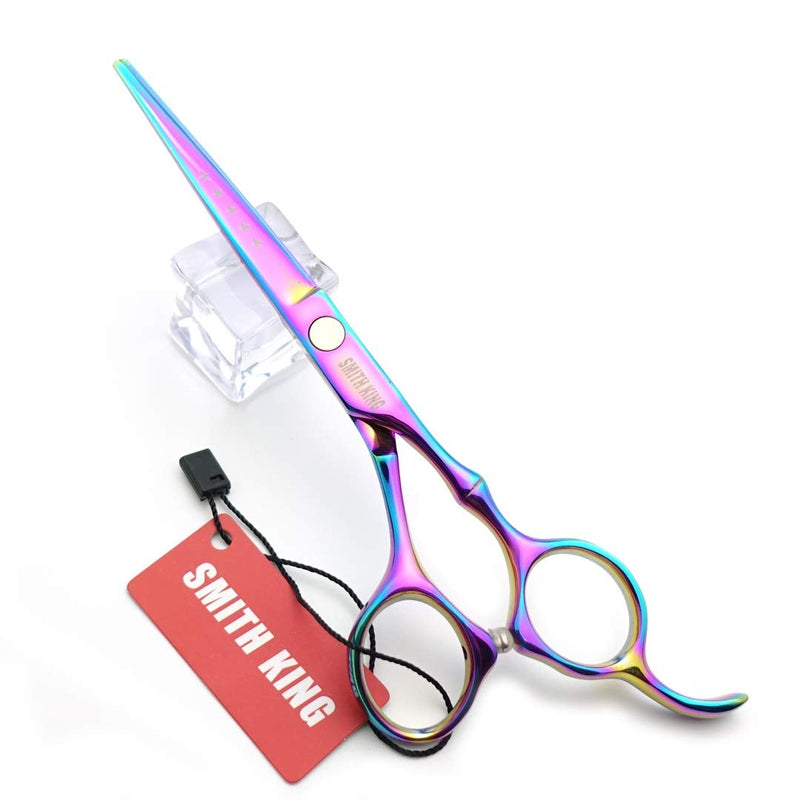 [Australia] - 6.0 inch hair scissors set hair cutting scissors & thinning scissors with razor&comb in 1 set (Rainbow) 