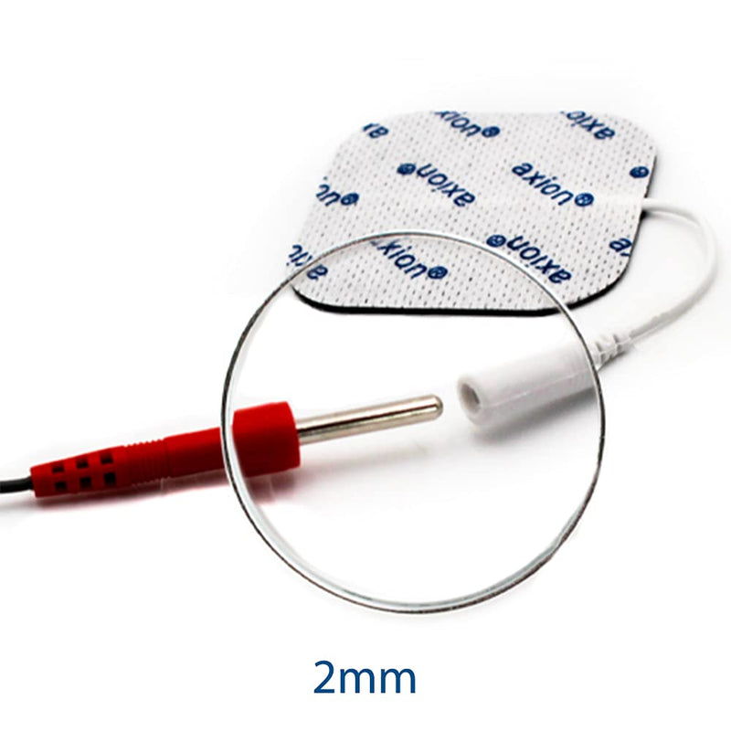 [Australia] - Axion Pack of 52 Electrodes. Self-Adhesive Pads 4x4cm for TENS EMS Units with 2mm Connection. Pads for Pain Treatment, Muscle Growth, Toning and Massage 