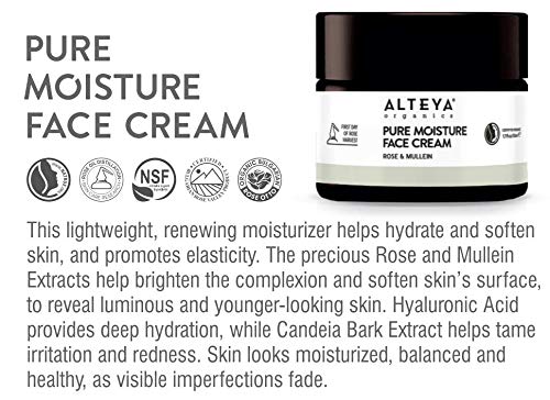 [Australia] - Alteya Organic Pure Moisture Face Cream Rose & Mullein 50 ml - NaTrue Certified Organic Pure Natural Skin Care 