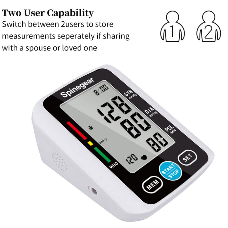 [Australia] - 2022 Blood Pressure Monitor for Home use UK CE Approved Digital Upper Arm Cuff BP Machine, USB Powered Auto Pulse Rate Detect Irregular Heartbeat Fast Reading Kit, Large LCD Display & Voice Broadcast 