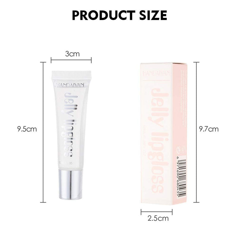 [Australia] - Ofanyia Crystal Jelly Lip Gloss Lqiuid Lipstick Moisturizing Waterproof Non-stick Cup Lip Glaze Lip Glosses 1# 