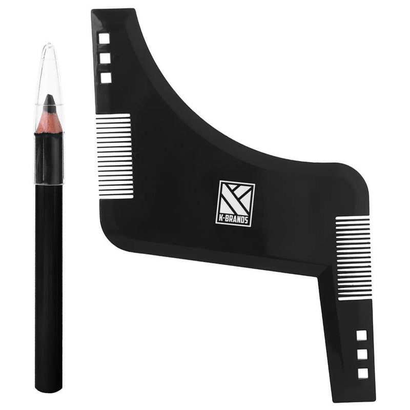 [Australia] - Beard Shaping Tool for Men - Beard Shaper and Styler Template with Comb & Beard Pencil - by K-Brands 