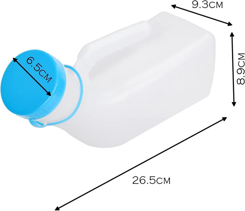 [Australia] - Atoke Male Urinal with Glow in The Dark Lid,1000ml Male Urinal Pee Bottle with Spill Proof Screw Cap for Travel & Urine Collection Style A 