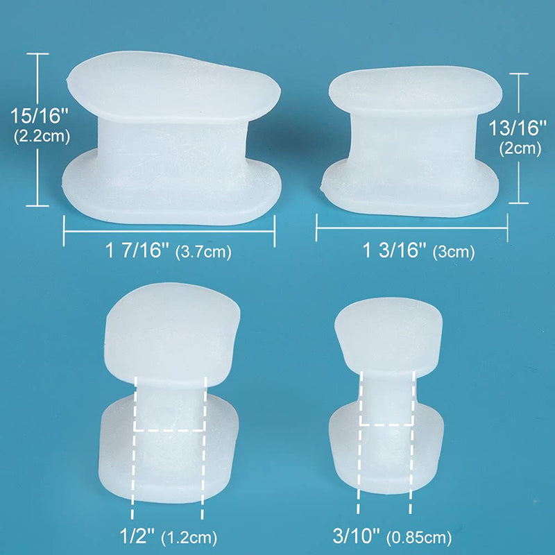 [Australia] - Kimihome 16 Packs Gel Toe Separator，Toe Gasket-Redress Overlapping Toes, Prevent Friction and Release Pressure, Relieve The Pain Caused by Bunions, White. 