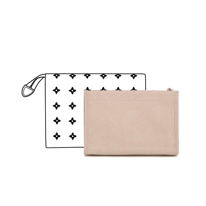 [Australia] - Felt Insert Organizer Bag In Bag compatible with Purse LV Toiletry Pouch 26 19 (LV Pouch 26 Khaki) 