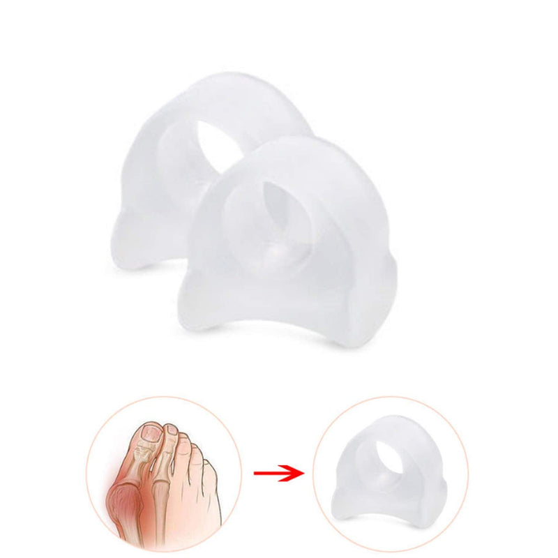 [Australia] - 10 Pieces Toe Protectors and Toe Spacers, Bunion Corrector, Big Toe Separator to Correct Big Toe Bunion, Overlapping Toes, Hammer Toes - (Clear) 
