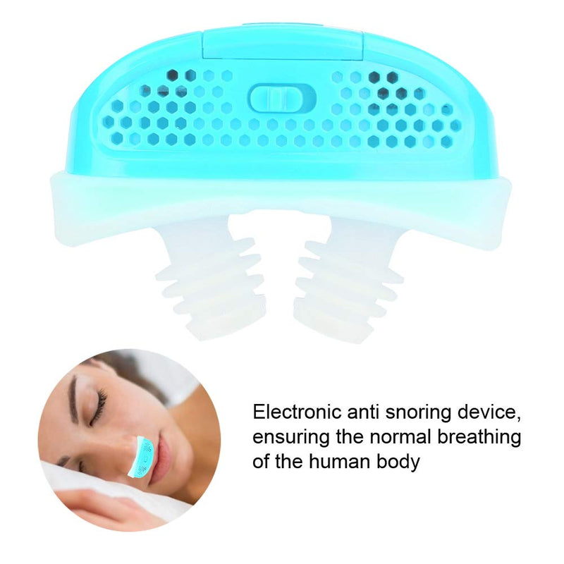 [Australia] - Anti Snoring Devices, Electric Micro Cpap Nasal Dilators Double Eddy Current Fan Designs Snoring Solution Snore Stopper Anti Snoring Devices Nose Vent Clip Air Purifier Snoring aid Blue 