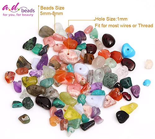 [Australia] - AD Beads 34 inches 5-10mm Natural Chips Nuggets Freeform Tumbled Irregular Gemstone for Necklace Bracelet Earring Chandelier Healing Crystal (African Turquoise) African Turquoise 