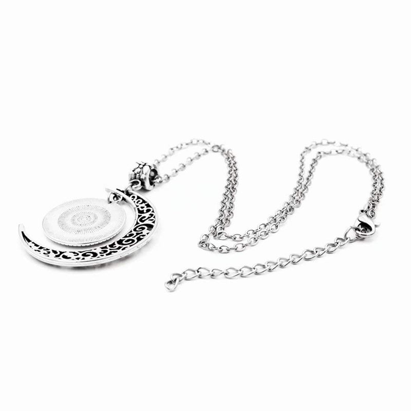 [Australia] - AIIGOU Moon Pendant Necklace Stitch and Turtle Necklace jewelry, Crescent Cartoon Necklace 