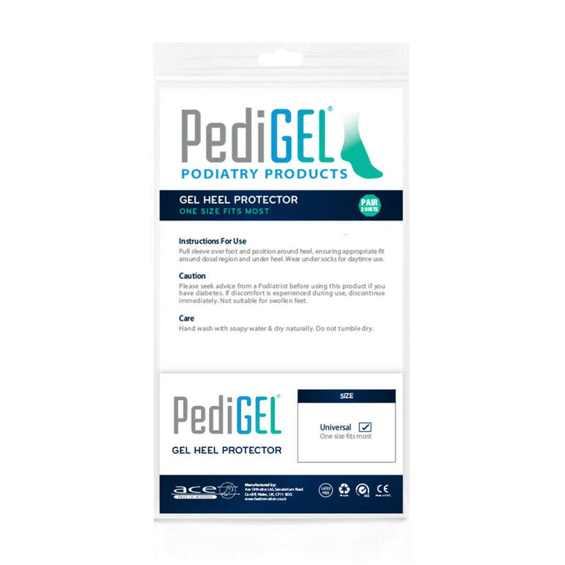 [Australia] - PediGel® - Medically Approved Polymer Gel Heel Socks/ Heel Sleeves for Cracked Heels, Reduce Pressure and Relieves Heel Pain - 2 Units 