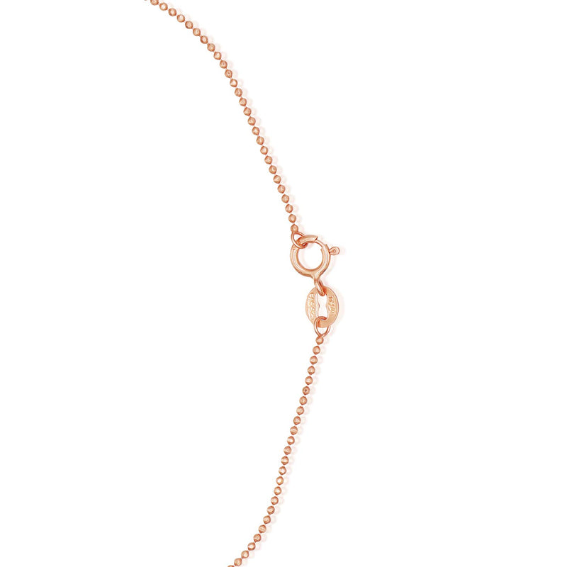 [Australia] - Sea of Ice Sterling Silver 1mm Round Ball Bead Chain Anklet for Women, Size 9", 10" and 11" Italy Rose Gold Flashed Silver 9.0 Inches 