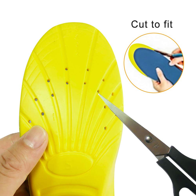 [Australia] - VoMii PU Memory Foam Insoles Plantar Fasciitis Arch Support Insoles for Women Men and Kids, Comfortable Breathable Sports Shoe Inserts, Shock Absorption and Relieve Foot Pain, M(Men 6-9/ Women 7-11) Blue M(Men 6-9/ Women 7-11) 