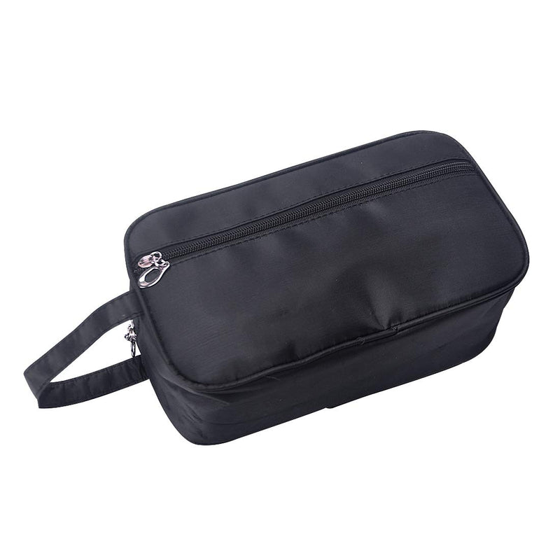 [Australia] - iSuperb Toiletry Bag Travel Organizer Classy Waterproof Portable Wash Gym Shaving Bag for Men 10x6x4inch(Black) Black 