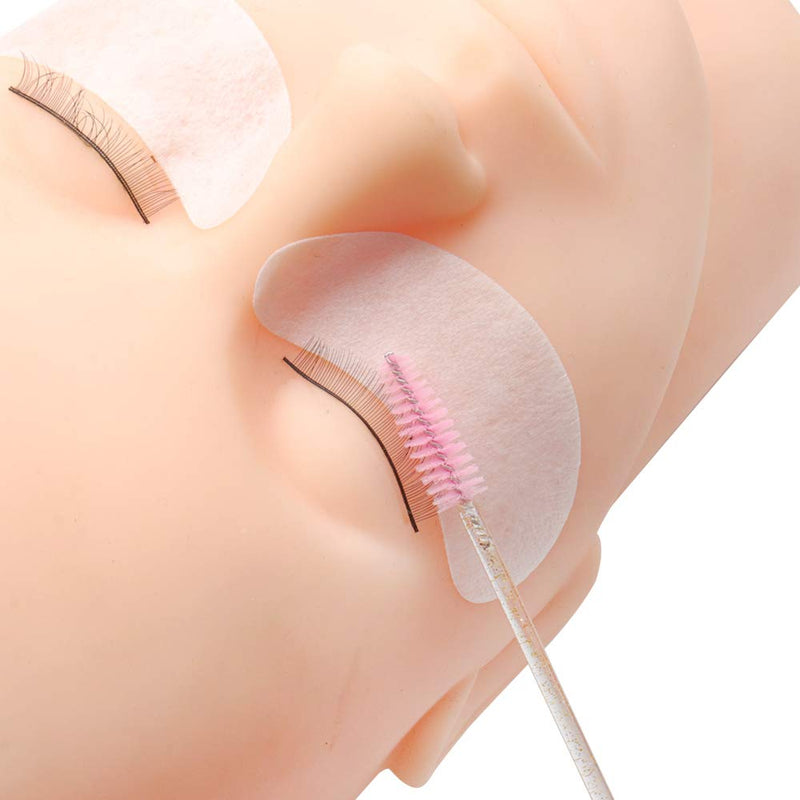 [Australia] - 300 Pack Mascara Wands Disposable Eye Lash Brushes Makeup Applicator Eyelash Extension Tool Kit, Crystal Gold Handle Pink Brush Head 
