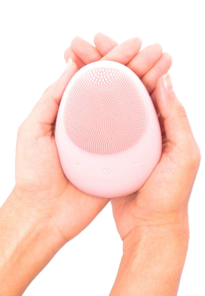 [Australia] - Yasmeen Skincare Co. Facial Cleansing Brush made with Ultra Hygienic Soft Silicone, Waterproof Sonic Vibrating Face Brush for Deep Cleansing, Gentle Exfoliating and Massaging, Inductive charging 